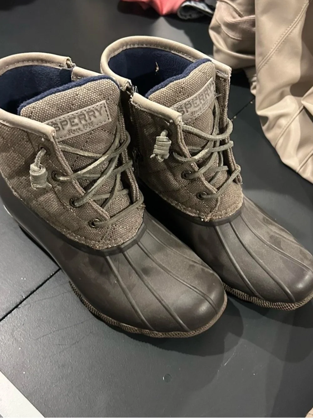 Sperry Men’s Brown Taupe Waterproof Duck Boots